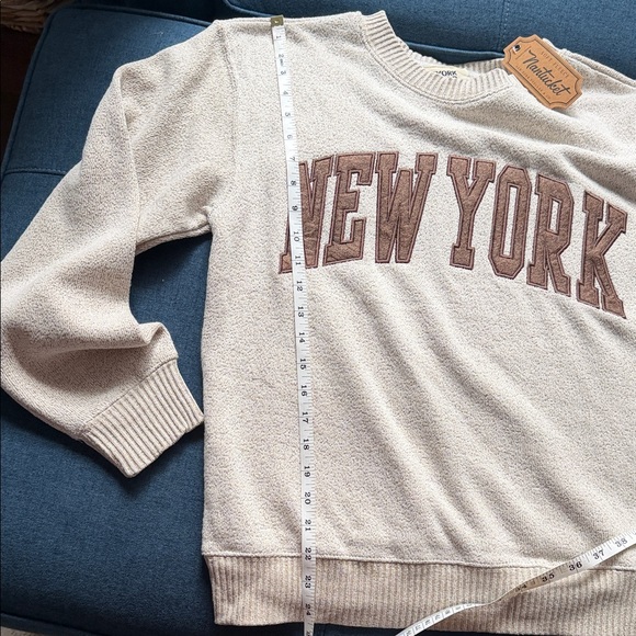 New York Beige Crewneck Sweater - Picture 6 of 9